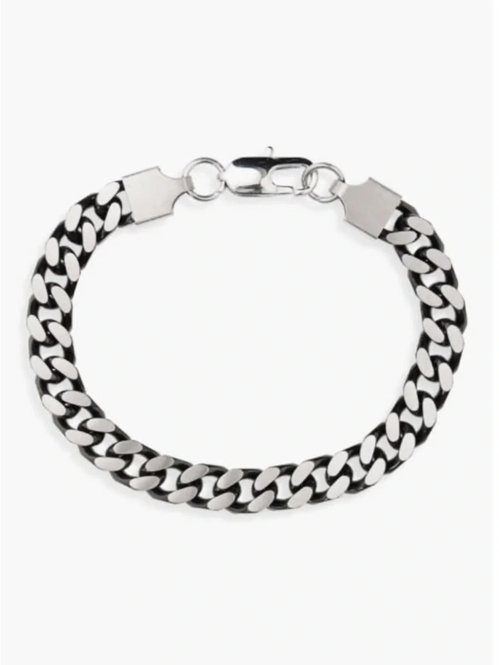 NWOT NORDSTROM RACK Men's Edge Two-Tone Curb Chain Bracelet MRSP $70